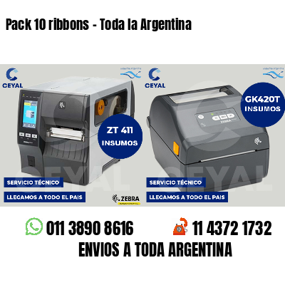 Pack 10 ribbons - Toda la Argentina
