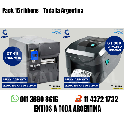 Pack 15 ribbons - Toda la Argentina