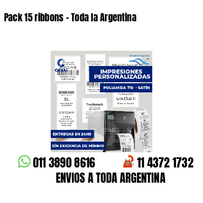 Pack 15 ribbons - Toda la Argentina
