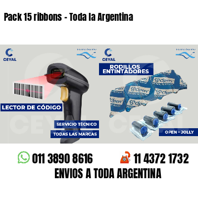 Pack 15 ribbons - Toda la Argentina