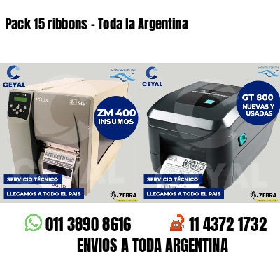 Pack 15 ribbons - Toda la Argentina