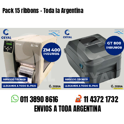 Pack 15 ribbons - Toda la Argentina