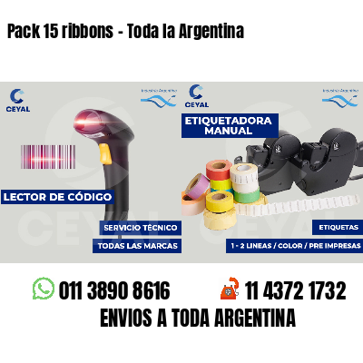 Pack 15 ribbons - Toda la Argentina