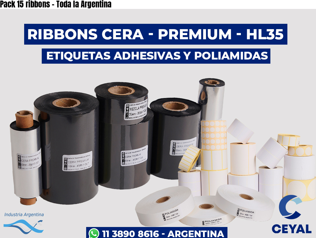 Pack 15 ribbons – Toda la Argentina