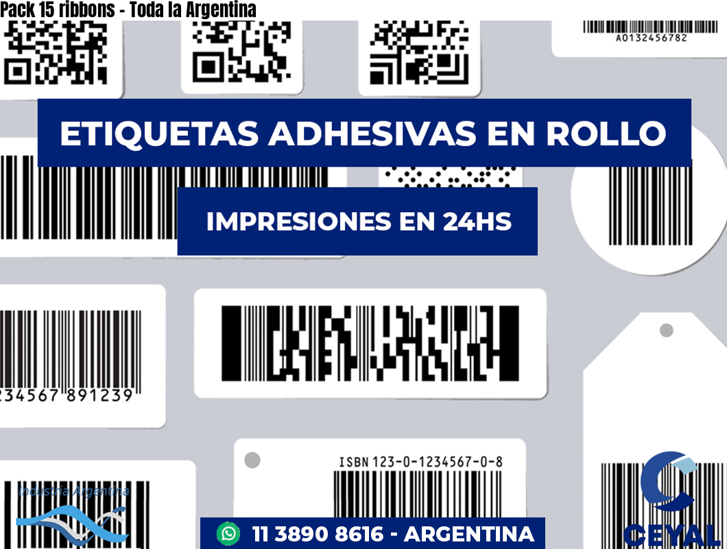 Pack 15 ribbons - Toda la Argentina