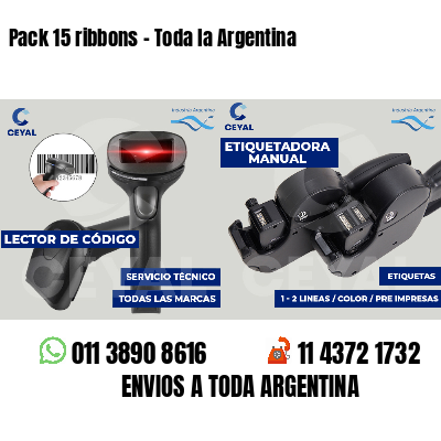Pack 15 ribbons - Toda la Argentina