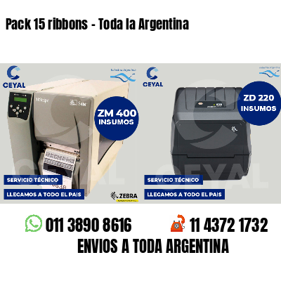 Pack 15 ribbons - Toda la Argentina
