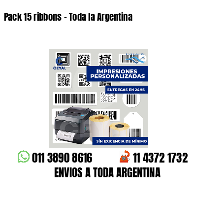 Pack 15 ribbons - Toda la Argentina