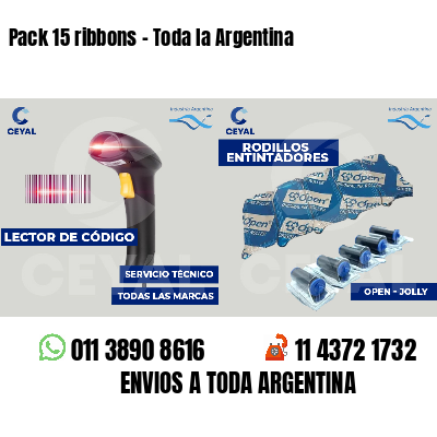 Pack 15 ribbons - Toda la Argentina