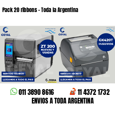 Pack 20 ribbons - Toda la Argentina