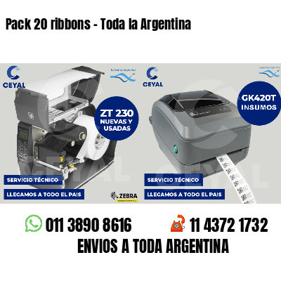 Pack 20 ribbons - Toda la Argentina