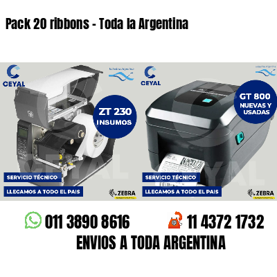 Pack 20 ribbons - Toda la Argentina