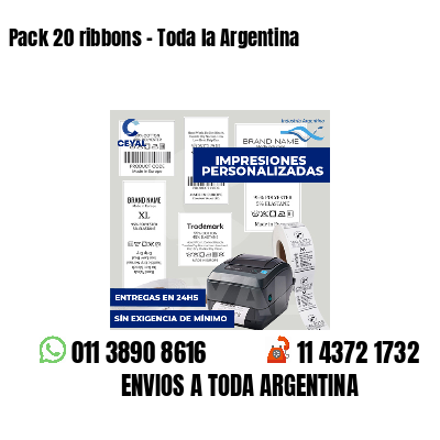 Pack 20 ribbons - Toda la Argentina