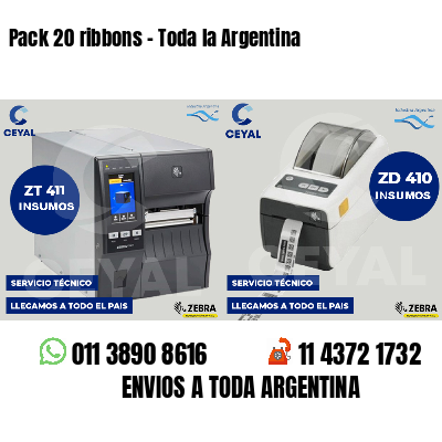 Pack 20 ribbons - Toda la Argentina