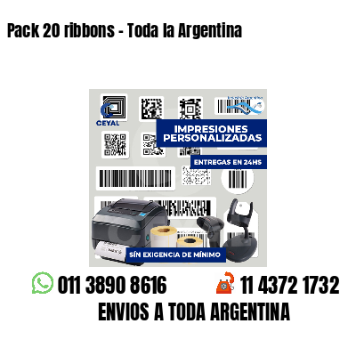 Pack 20 ribbons - Toda la Argentina