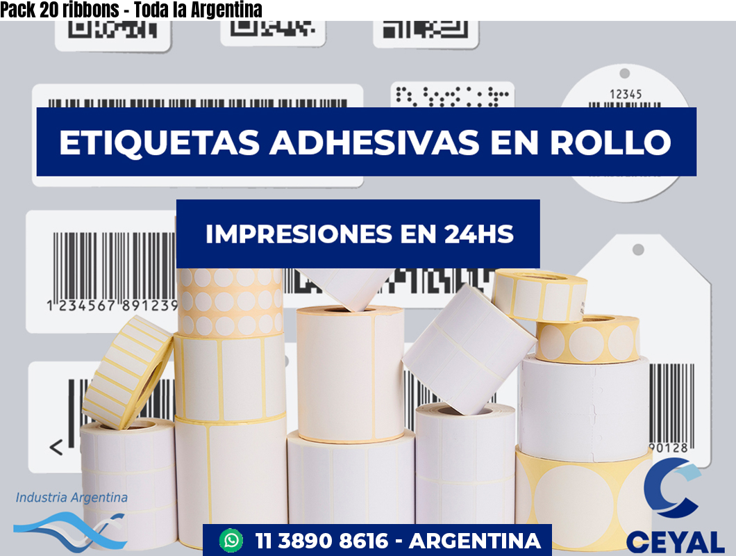 Pack 20 ribbons - Toda la Argentina
