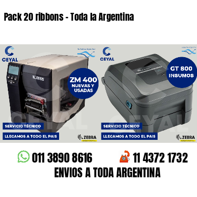 Pack 20 ribbons - Toda la Argentina