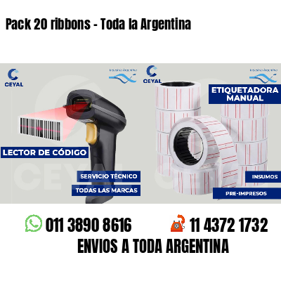 Pack 20 ribbons - Toda la Argentina