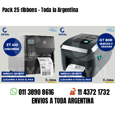 Pack 25 ribbons - Toda la Argentina
