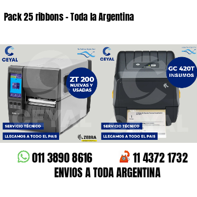 Pack 25 ribbons - Toda la Argentina