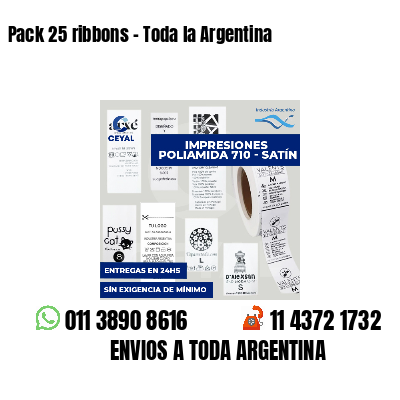 Pack 25 ribbons - Toda la Argentina