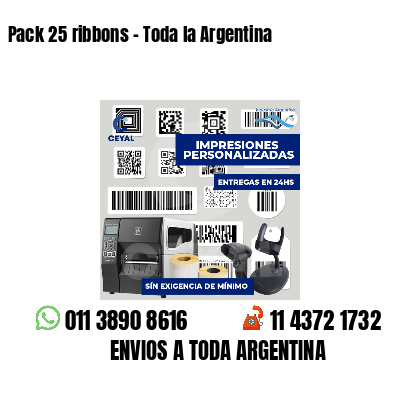 Pack 25 ribbons - Toda la Argentina