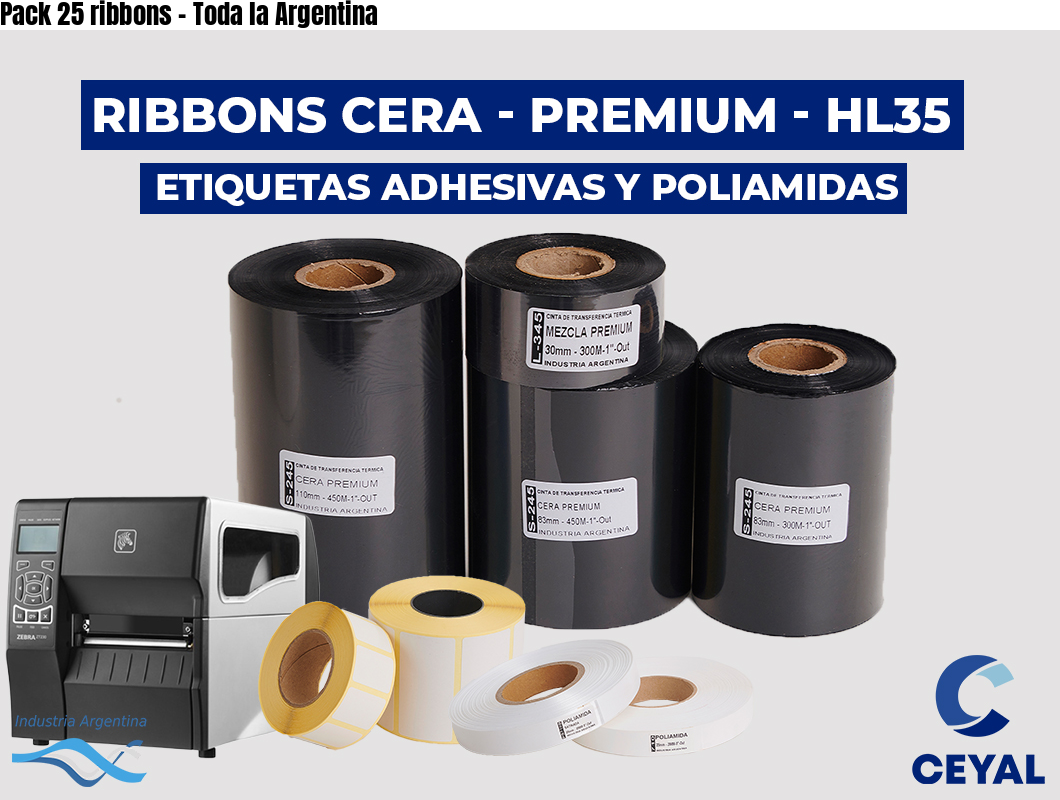 Pack 25 ribbons – Toda la Argentina