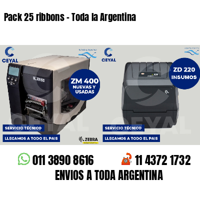 Pack 25 ribbons - Toda la Argentina