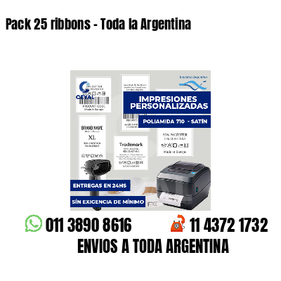 Pack 25 ribbons - Toda la Argentina