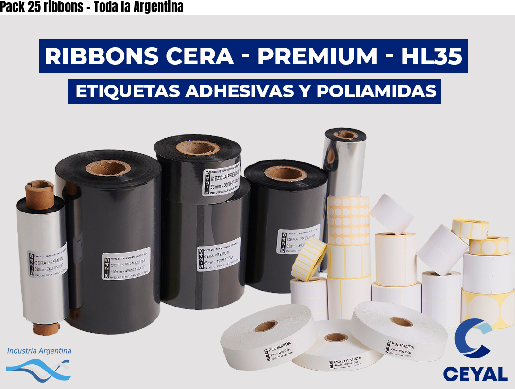 Pack 25 ribbons – Toda la Argentina