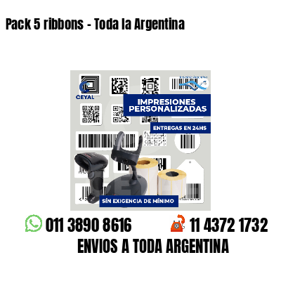 Pack 5 ribbons - Toda la Argentina