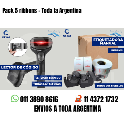 Pack 5 ribbons - Toda la Argentina