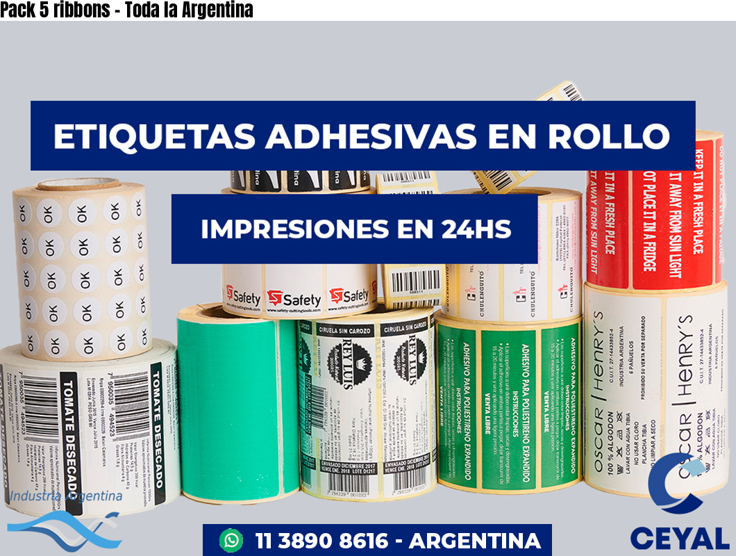Pack 5 ribbons - Toda la Argentina