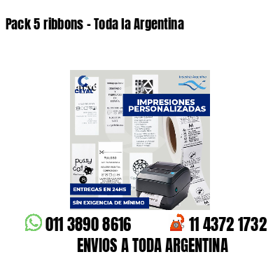 Pack 5 ribbons - Toda la Argentina