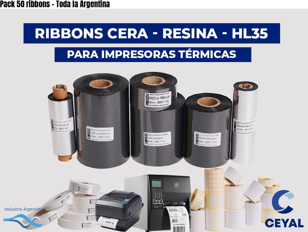 Pack 50 ribbons – Toda la Argentina