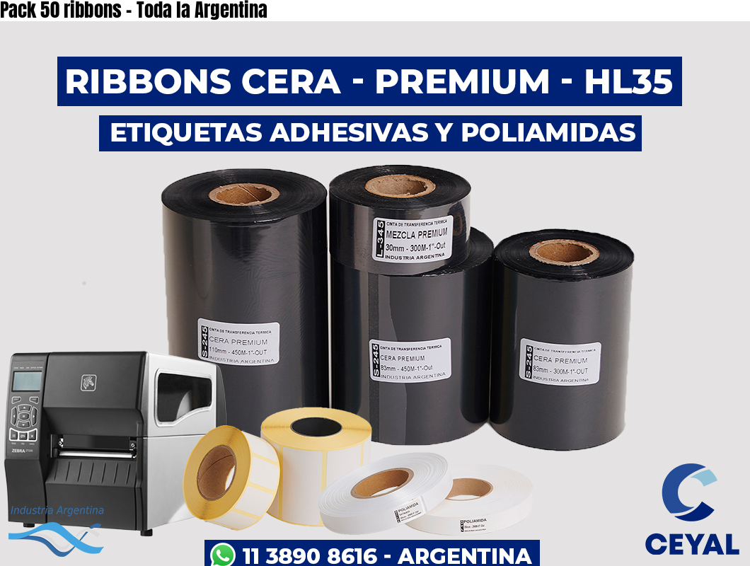 Pack 50 ribbons – Toda la Argentina