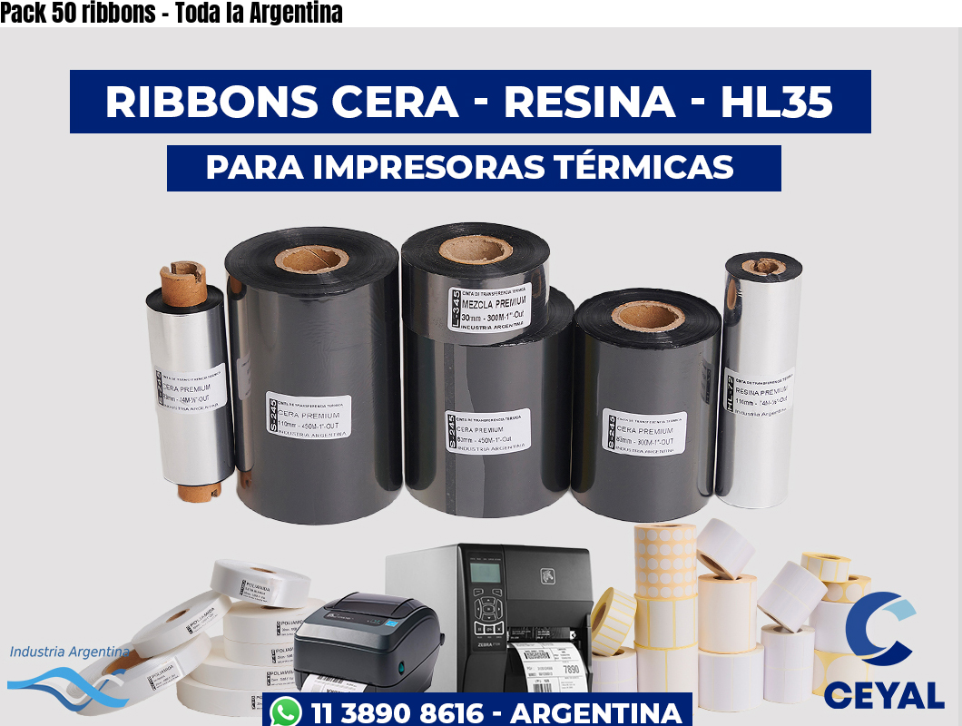 Pack 50 ribbons – Toda la Argentina