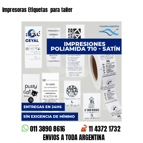 impresoras Etiquetas  para taller 