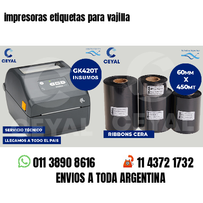impresoras etiquetas para vajilla