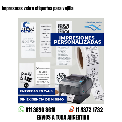 impresoras zebra etiquetas para vajilla