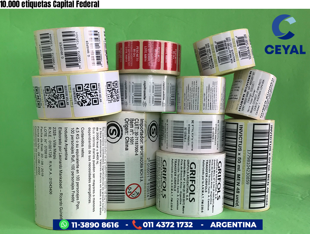 10.000 etiquetas Capital Federal