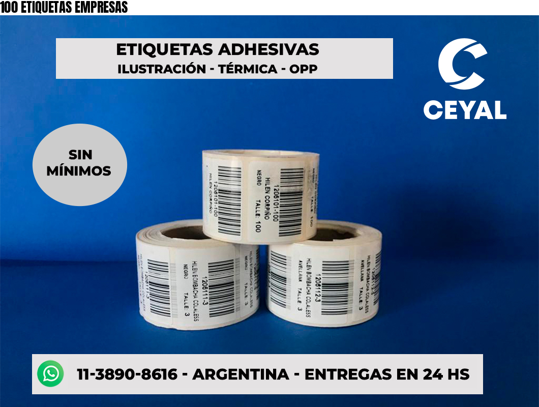 100 ETIQUETAS EMPRESAS