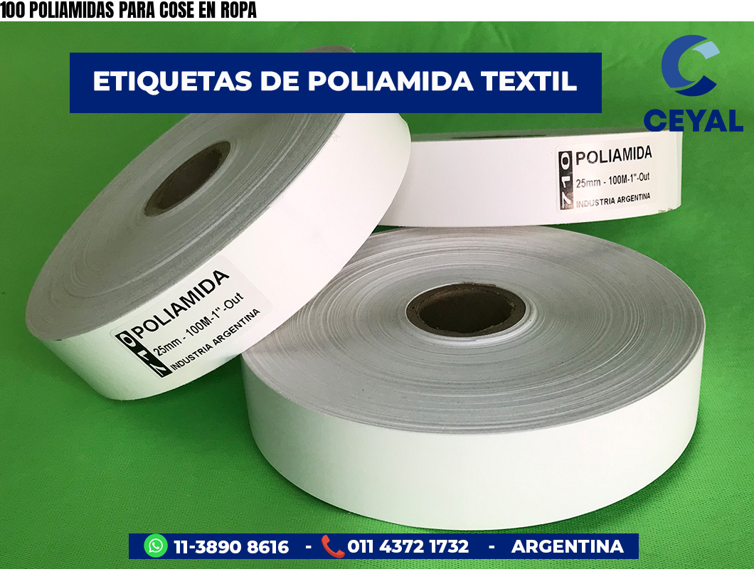 100 POLIAMIDAS PARA COSE EN ROPA
