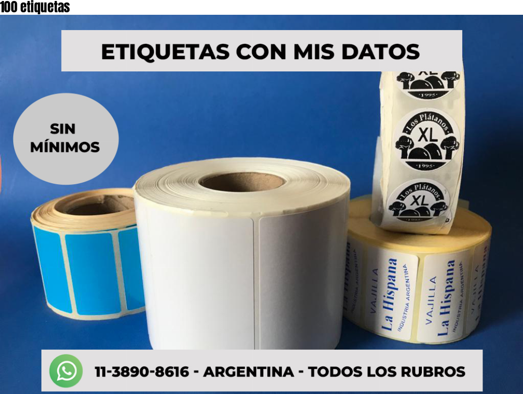 100 etiquetas