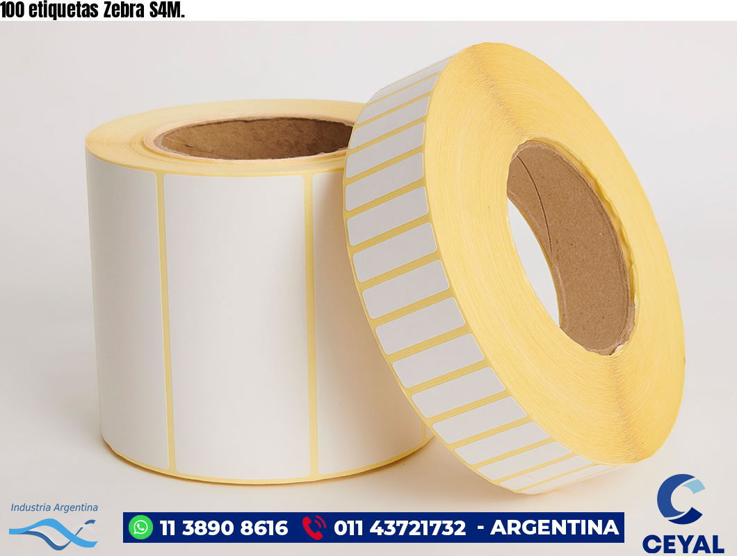 100 etiquetas Zebra S4M.