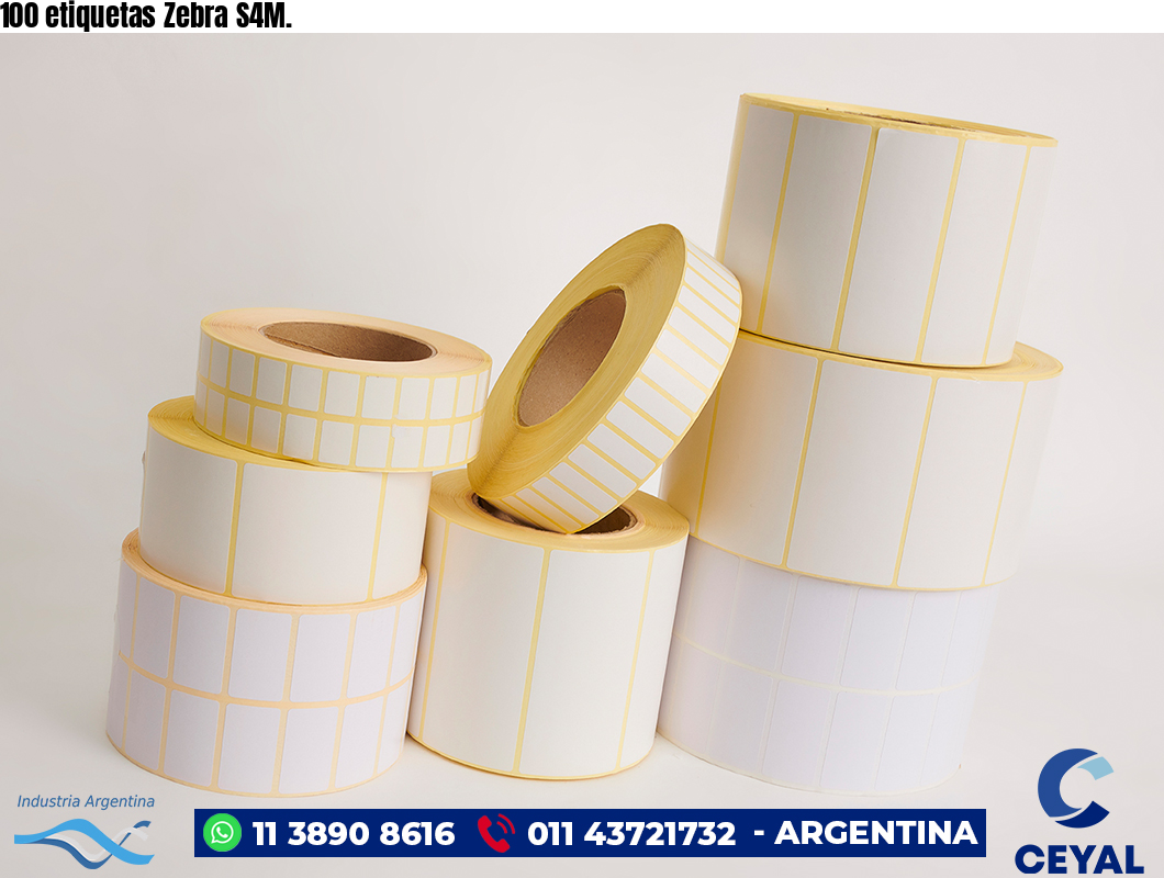 100 etiquetas Zebra S4M.