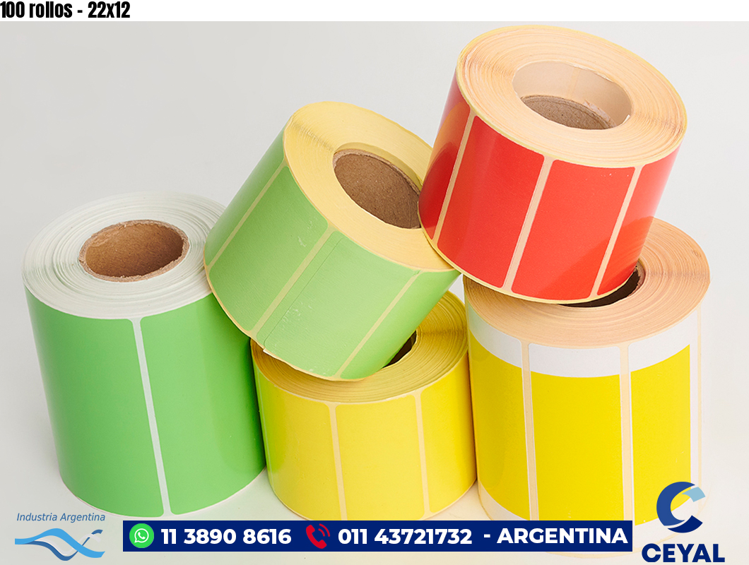 100 rollos - 22x12