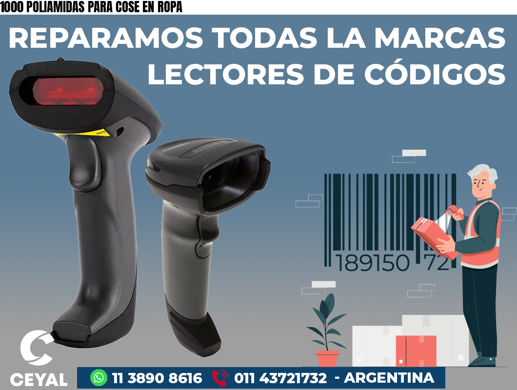 1000 POLIAMIDAS PARA COSE EN ROPA
