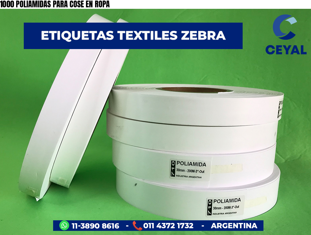 1000 POLIAMIDAS PARA COSE EN ROPA