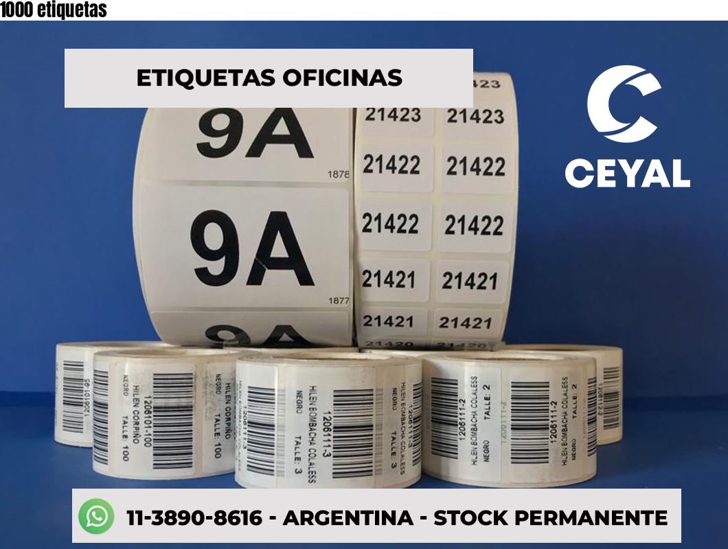 1000 etiquetas